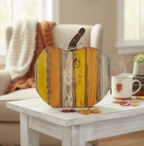 Autumn Harvest Wooden Pumpkin by [Brand]